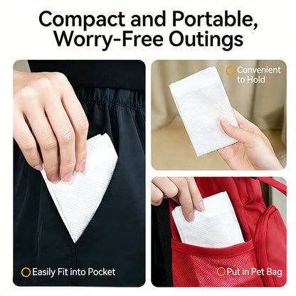 Double-Layer Dog Poop Bags with Paper Towels, Value Pack, Erasable 50 Bags Strong Waste Bag for Dogs, Eco-Friendly Pet Waste Bags for Walking,Travel,Home,Guaranteed Leak-Proof