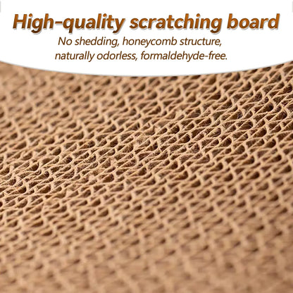 Aesthetic Bohemian Cat Scratcher Bed with Natural Sisal and Solid Wood Frame, Calming Rocking Lounge for Indoor Cats and Kittens, Non-Shedding and Comfortable, Easy to Assemble