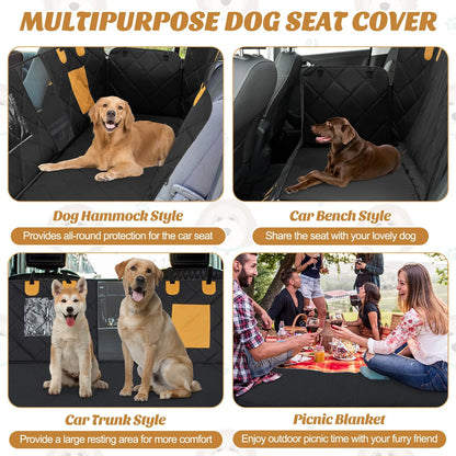 Ultimate Waterproof Dog Car Seat Cover with Mesh Windows for Hassle-Free Travel