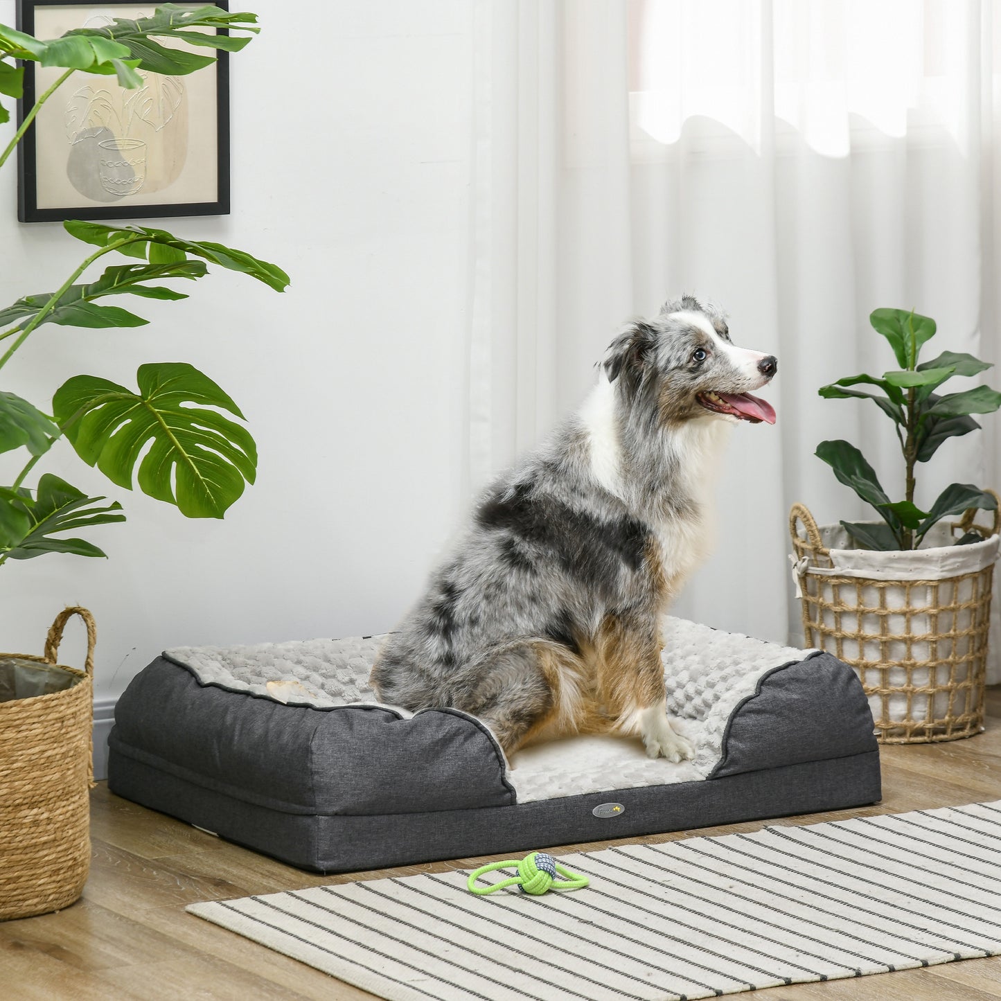 Indulge Your Small Dog with Our Cozy Brown Calming Bed - Anti-Slip Design for Ultimate Comfort