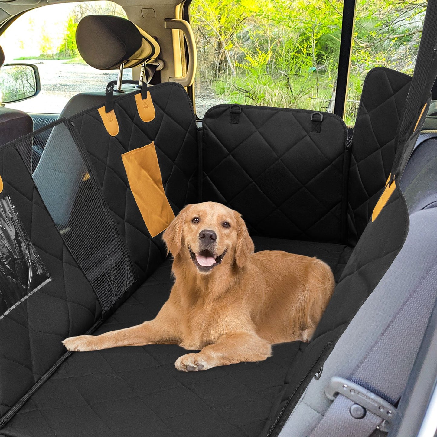 Ultimate Waterproof Dog Car Seat Cover with Mesh Windows for Hassle-Free Travel