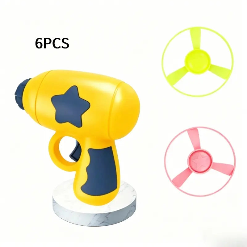 6-Piece Interactive Cat Fetch Toy Set with Launcher and Flying Disc for Indoor Play