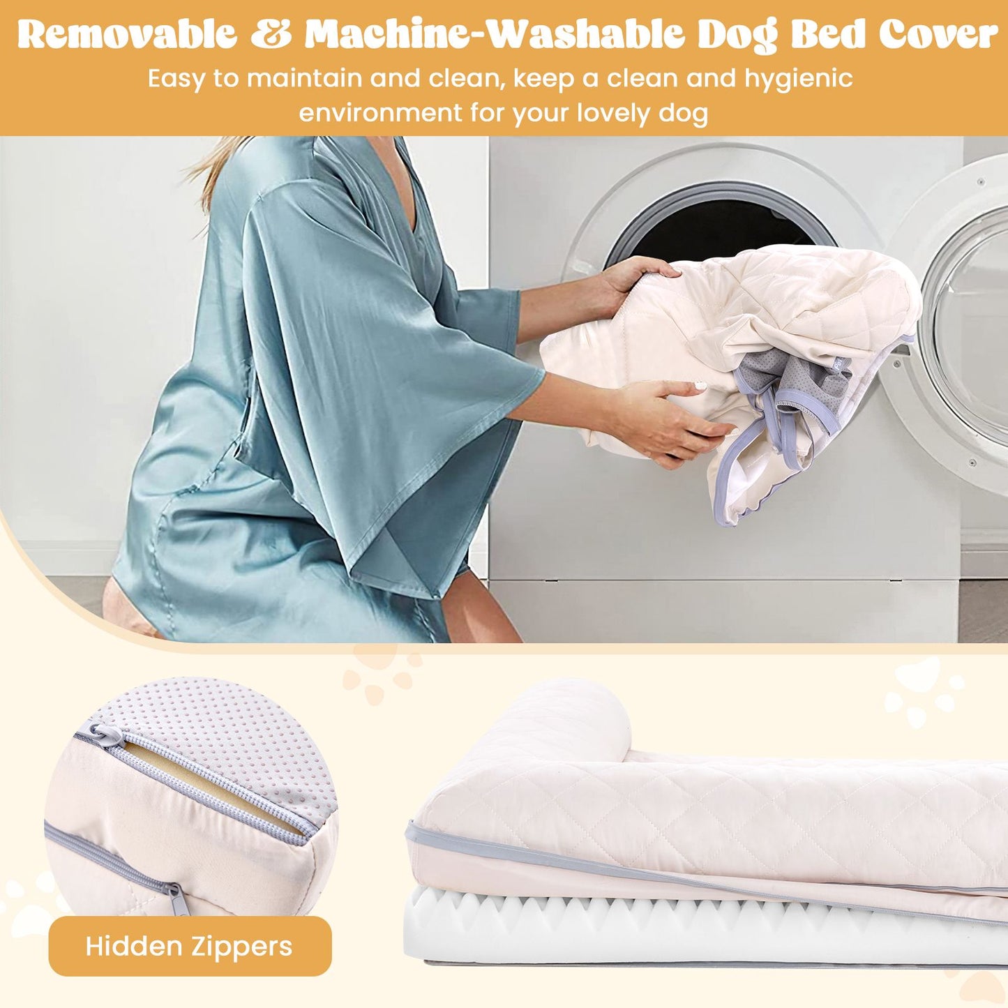 Luxury Orthopedic Dog Bed with 3-Sided Bolster for Ultimate Comfort and Support