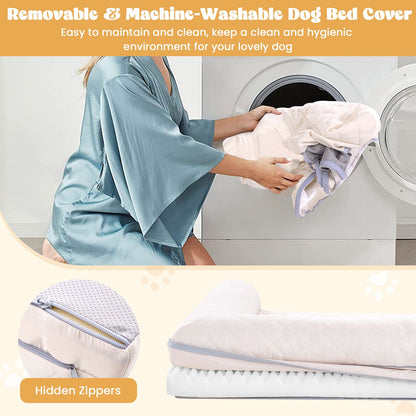 Luxury Orthopedic Dog Bed with 3-Sided Bolster for Ultimate Comfort and Support