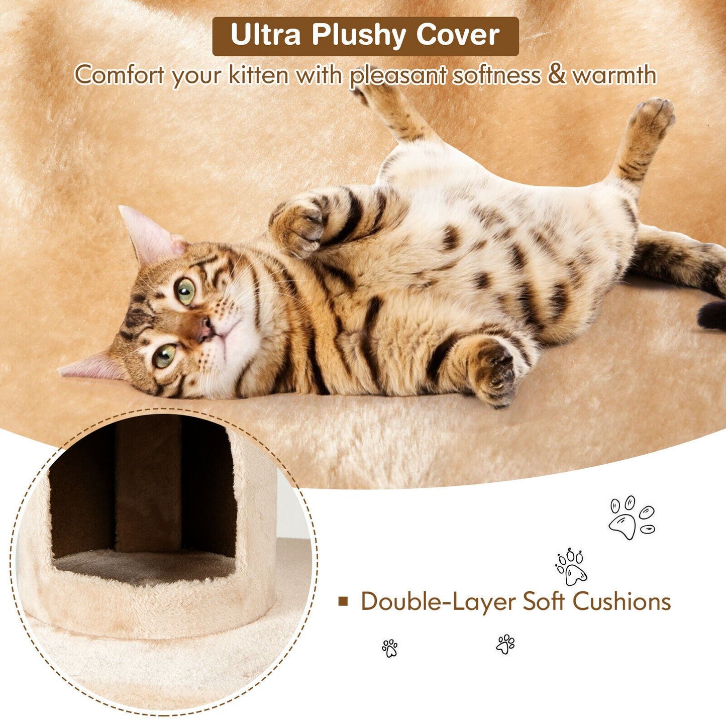 Multi-Tiered Cat Scratching Post and Tree