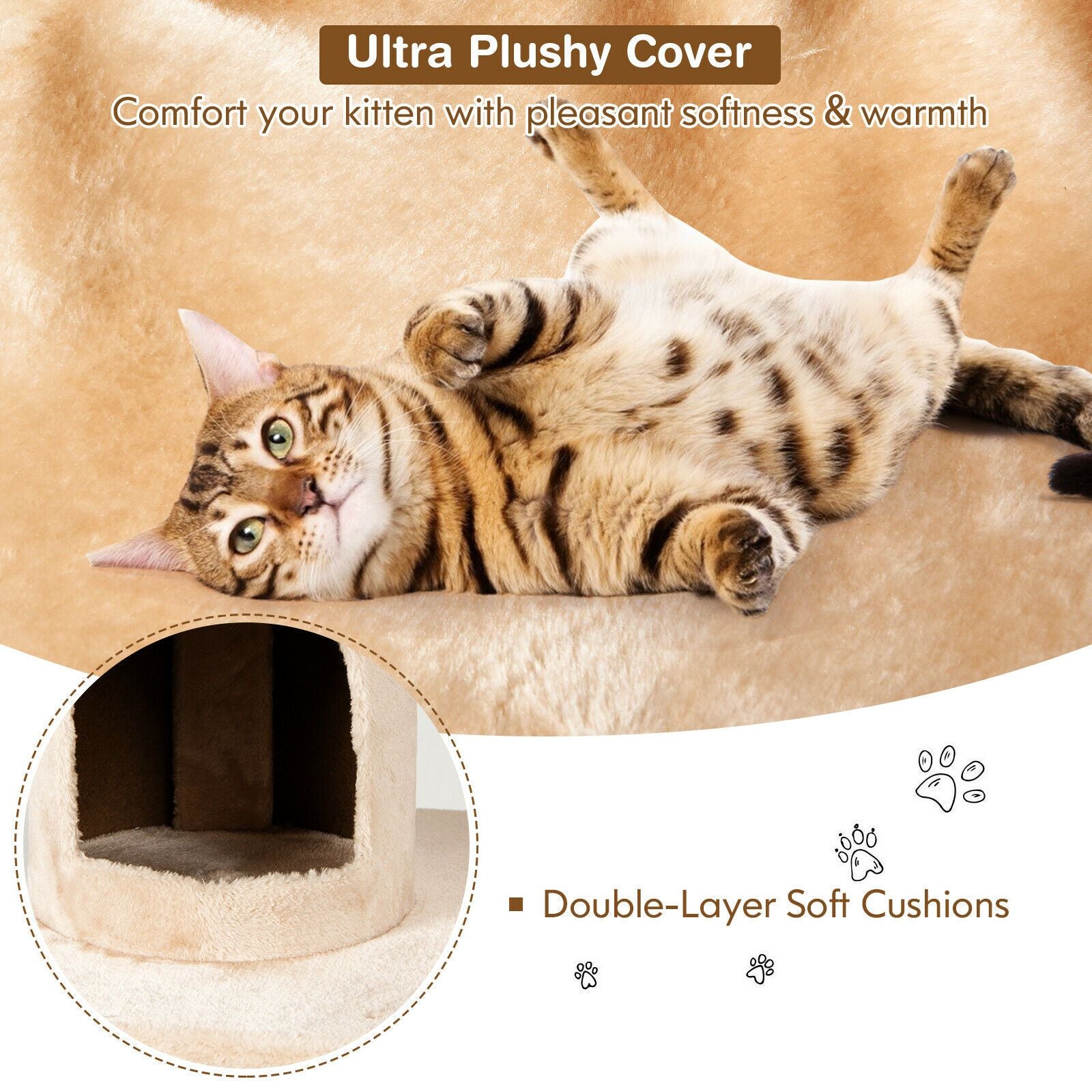 Multi-Tiered Cat Scratching Post and Tree