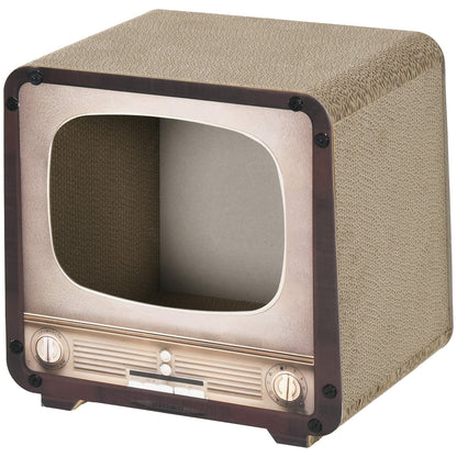 Charming Vintage TV Cat House & Scratcher: 2-In-1 Fun with Catnip for Your Feline Friend!