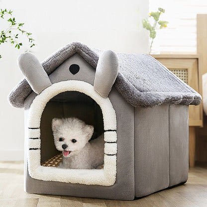 Cozy Igloo Fleece Cave Bed for Cats and Dogs - Soft, Washable, and Perfect for All Seasons