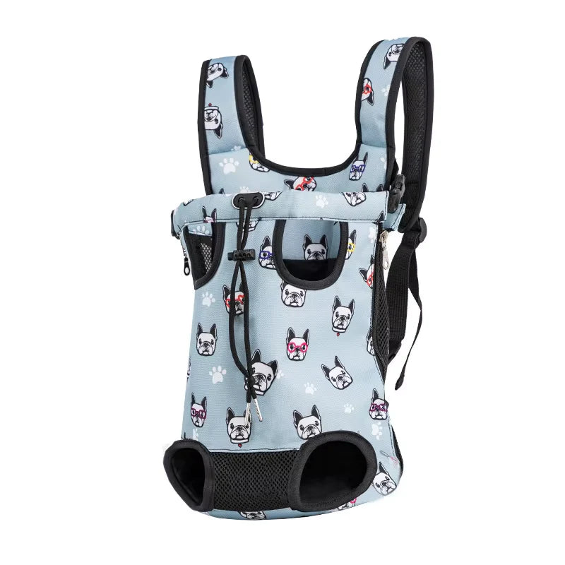 Adjustable Pet Carrier Backpack for Cats and Dogs - Portable Outdoor Travel and Hiking Bag