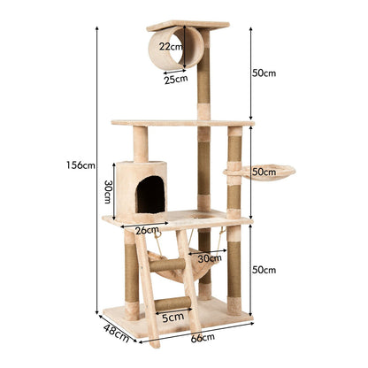 Multi-Tiered Cat Scratching Post and Tree