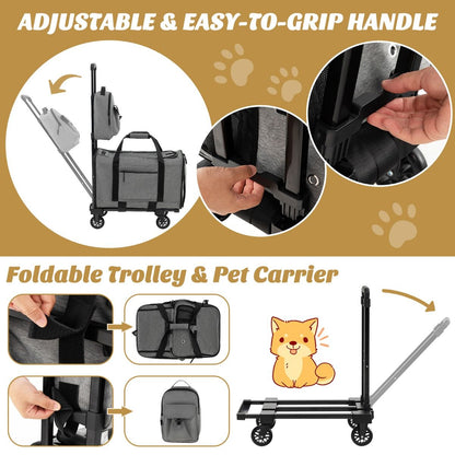 Premium Rolling Carrier for Small and Medium Pets