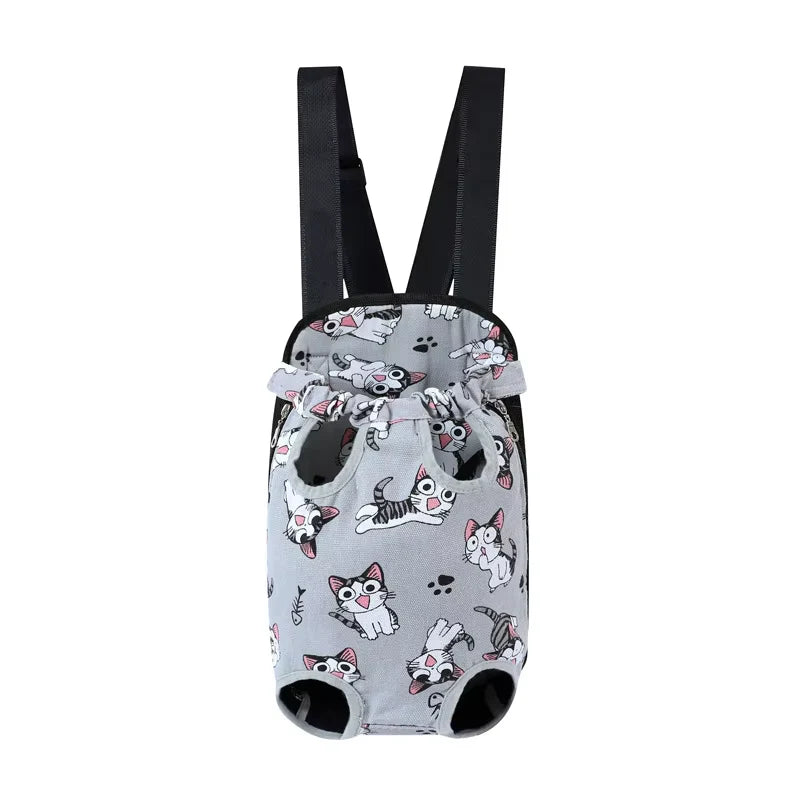 Adjustable Pet Carrier Backpack for Cats and Dogs - Portable Outdoor Travel and Hiking Bag