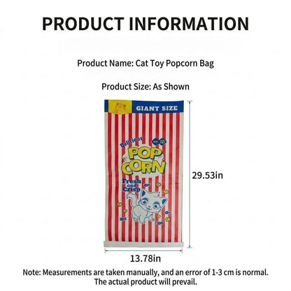 Giant Crinkle Bag Tunnel Toy for Indoor Cats - 29.5 x 13.8 Inch Collapsible Interactive Hideaway with Crinkle Sound for Kittens, Rabbits, and Ferrets
