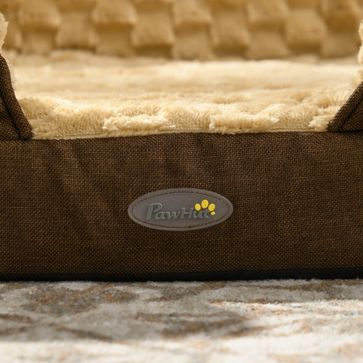 Indulge Your Small Dog with Our Cozy Brown Calming Bed - Anti-Slip Design for Ultimate Comfort