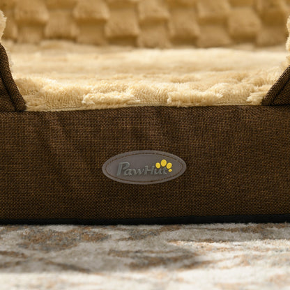 Indulge Your Small Dog with Our Cozy Brown Calming Bed - Anti-Slip Design for Ultimate Comfort