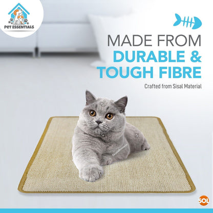 Double Pack of Premium Sisal Cat Scratching Mats - 60x40cm Durable Scratchers for Happy Kittens and Cats