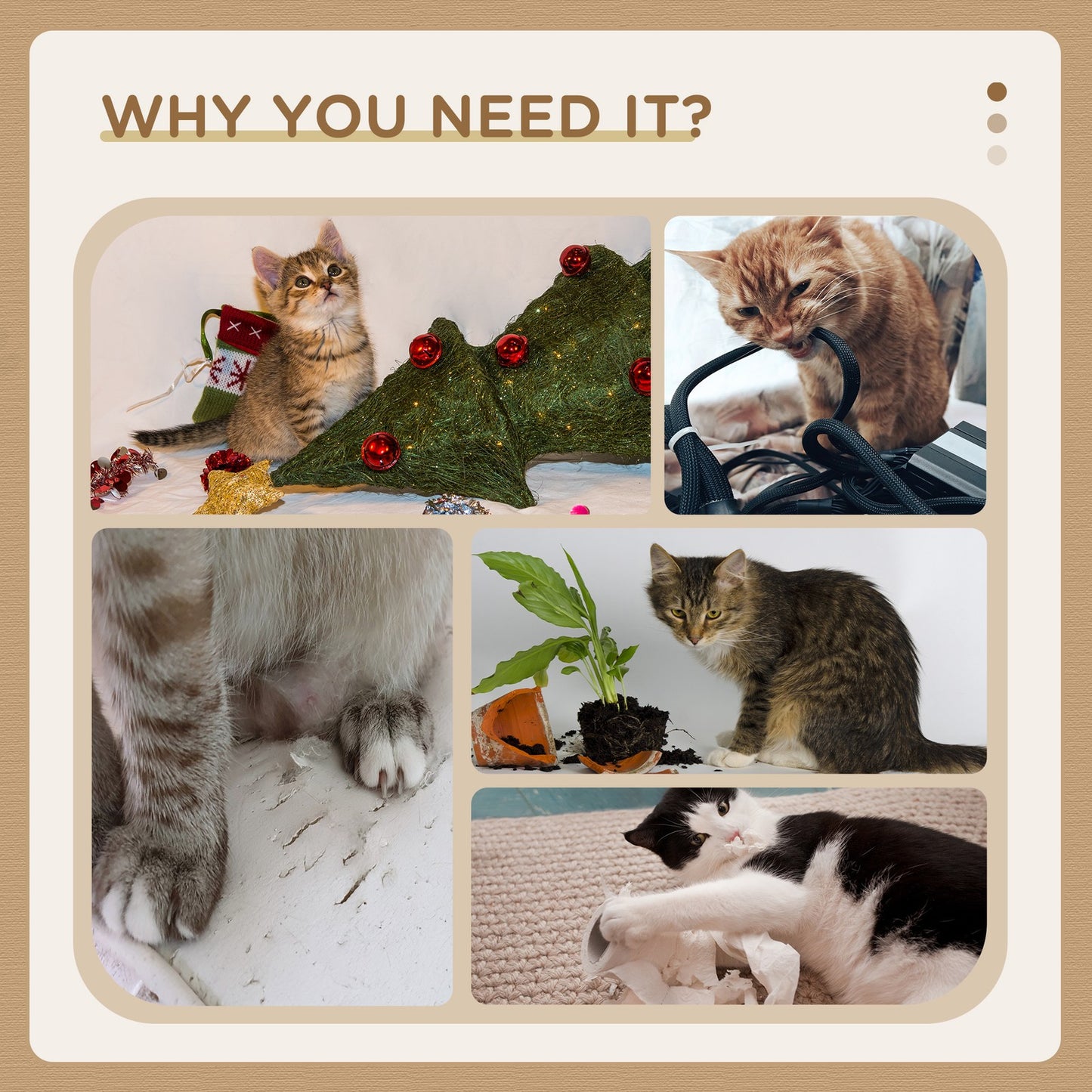 Delightful Grey Indoor Activity Centre with Scratching Post and Play Balls for Cats - 56Cm